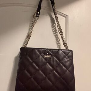 Kate Spade plum crossbody with pink lining